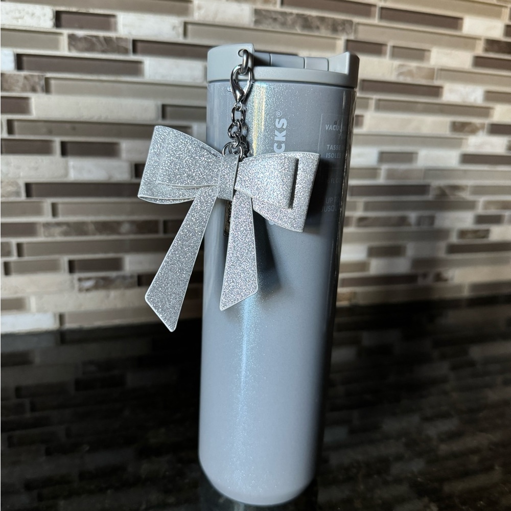 Starbucks Holiday 2023 Silver Bow Insulated Tumbler